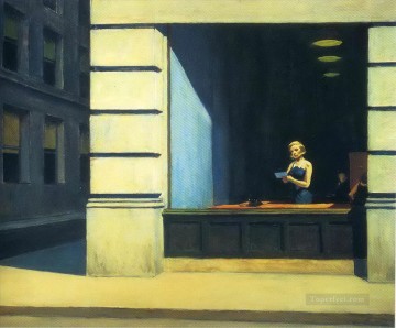 Edward Hopper Painting - oficina de nueva york Edward Hopper